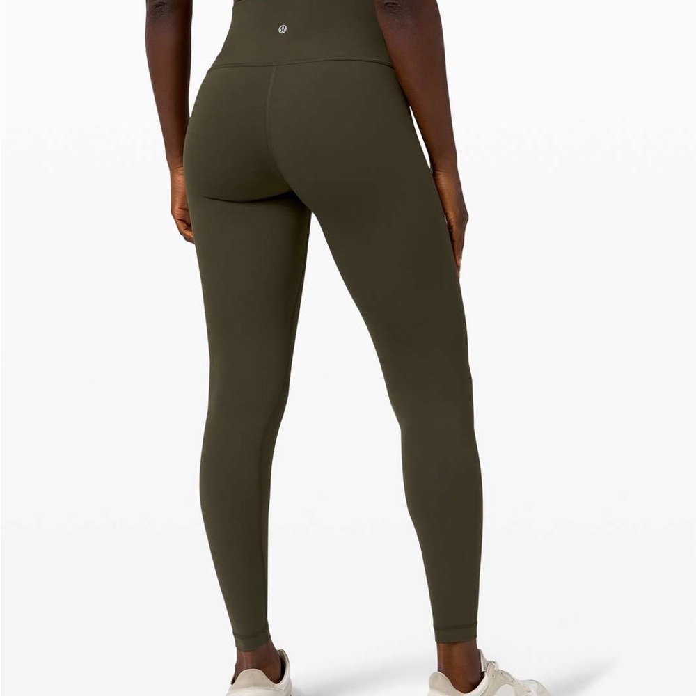 Lululemon Wunder Under High Rise Tight Olive Green 28 inch Leggings